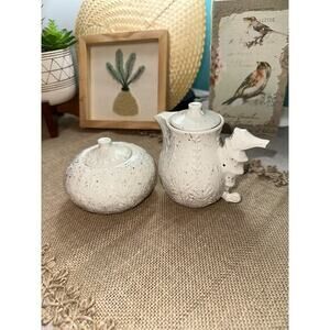 Anthropologie Ocean Explorer Seahorse Creamer Sand Dollar Sugar Bowl Bundle Set